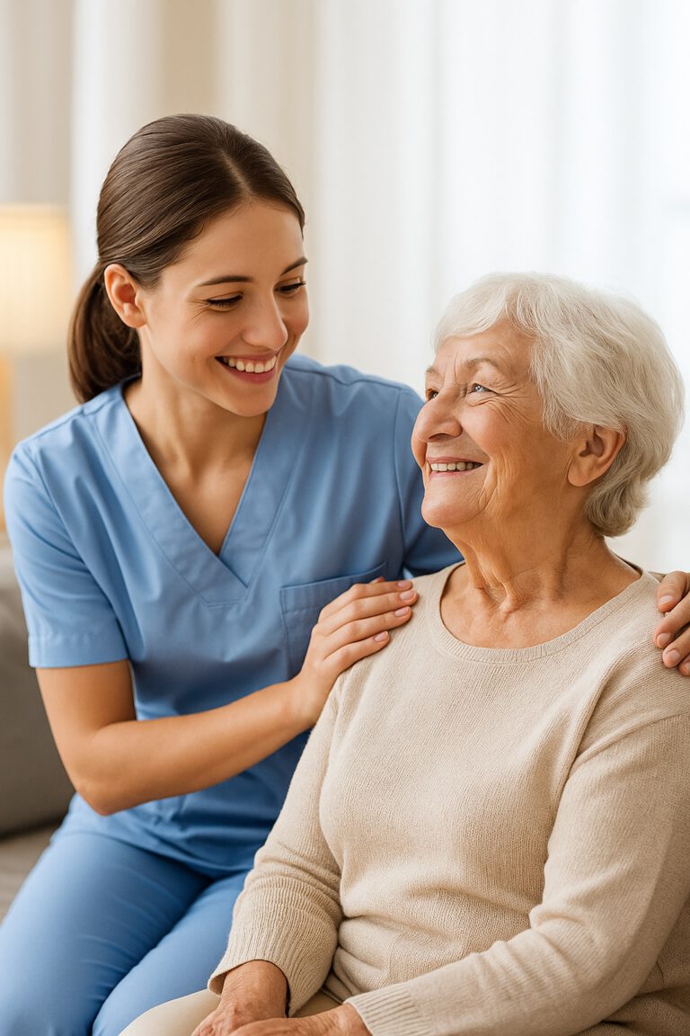 carer with elderly lady